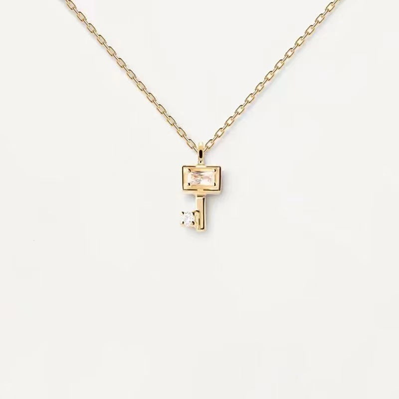 Wholesale Key Clavicle Brass Copper Necklaces